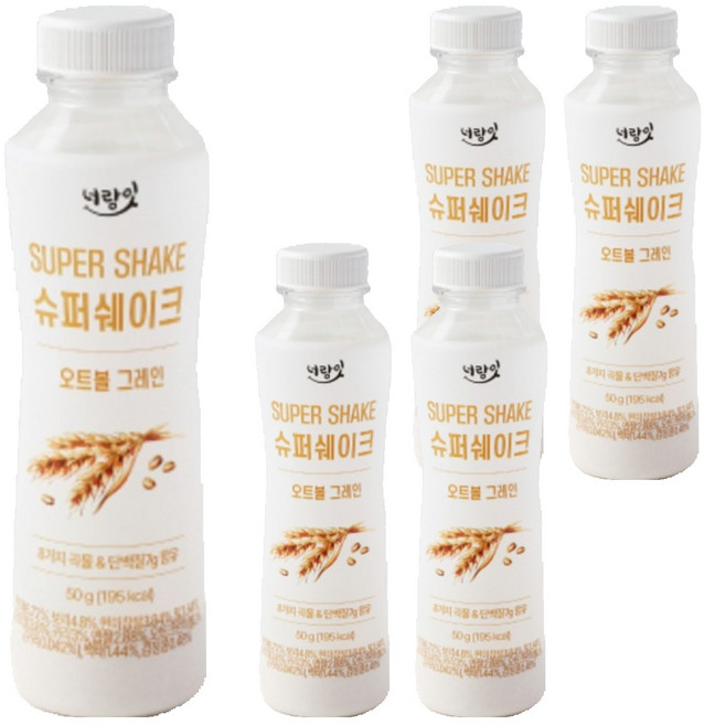 너랑잇 슈퍼쉐이크 오트볼 그레인, 50g, 5개
