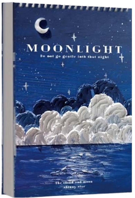 리빙킹 미술 그림 스케치 드로잉북 네이비, 16절, 1개, 60매