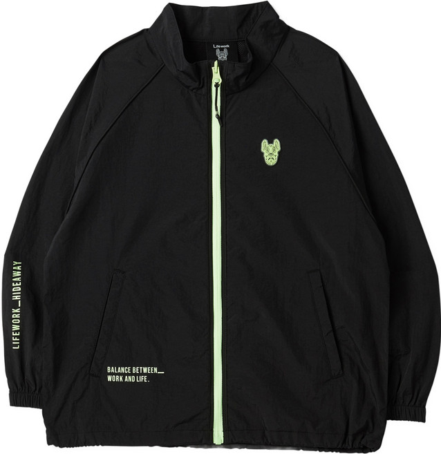 라이프워크 아동용 네온 와펜 하이넥 자켓