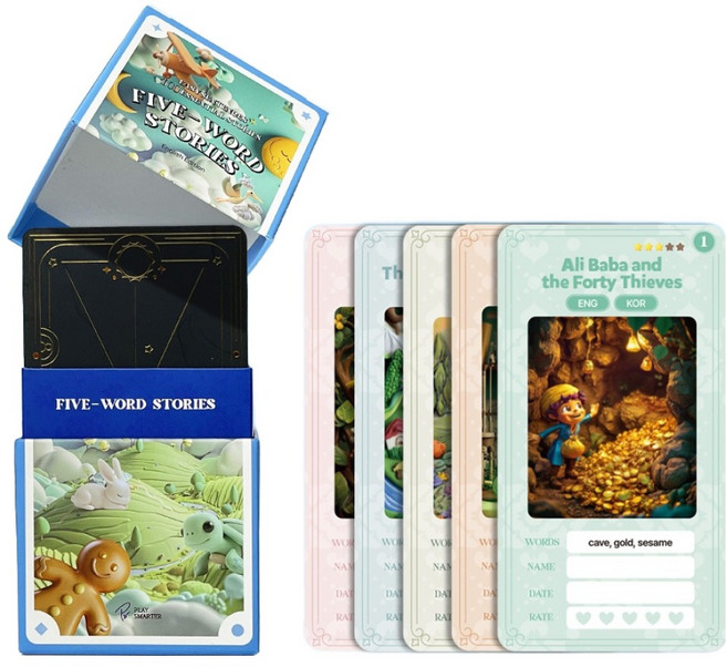 플레이스마터 포코로 호환 파워스토리 Five-Word Stories 학습카드 200p 세트, 혼합색상, 1세트