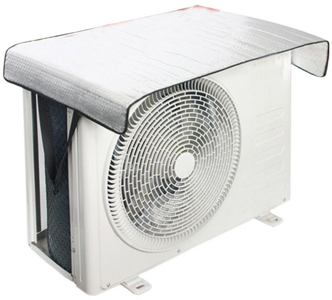 엘리오하우스 실외기커버 에너지효율 보호 덮게 실버 95x46cm, 1개