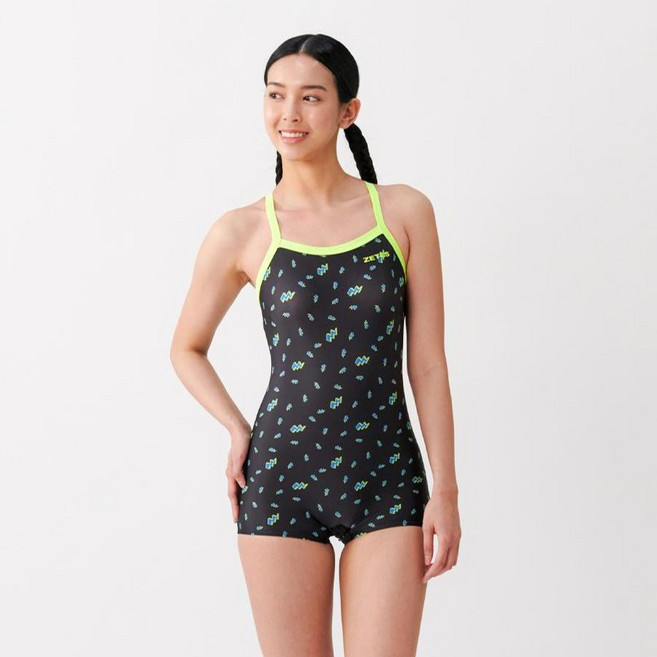 제테스 여성용 와이드스트랩 X백 2부 수영복 95027