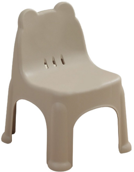 유아용 곰돌이 논슬립 의자, 베이지, 1개
