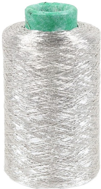 앵콜스 갤럭시 메탈릭 코드 콘 뜨개실, 901 리얼 화이트실버, 1개