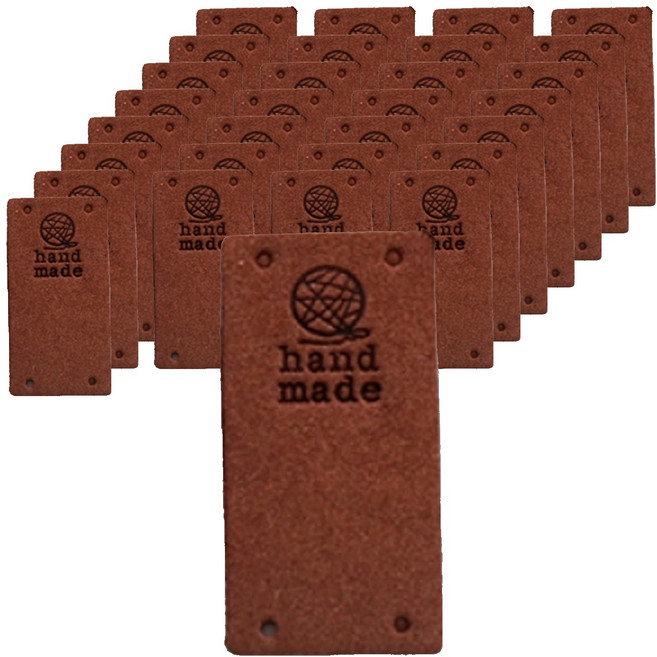 코히모 핸드메이드 라벨 5W0207, 다크브라운, 30개