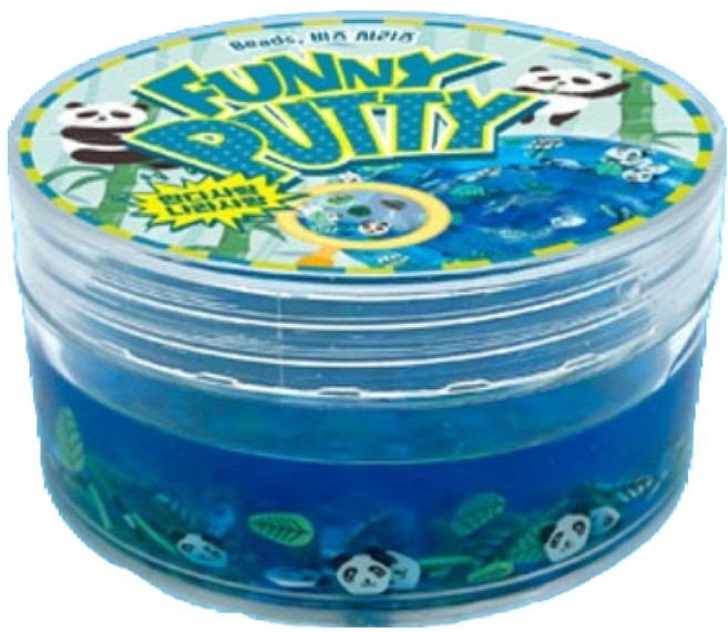 데이비드토이 FUNNY PUTTY 판다 사랑 나라 사랑 비즈, 혼합색상, 40g, 1개