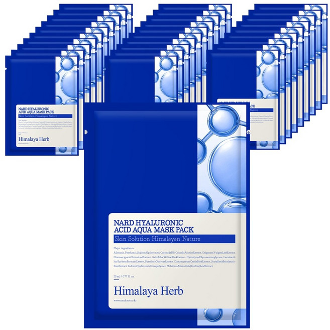 나드 저분자 히알루론산 수분 충전 마스크팩 23ml, 30개, 1개입