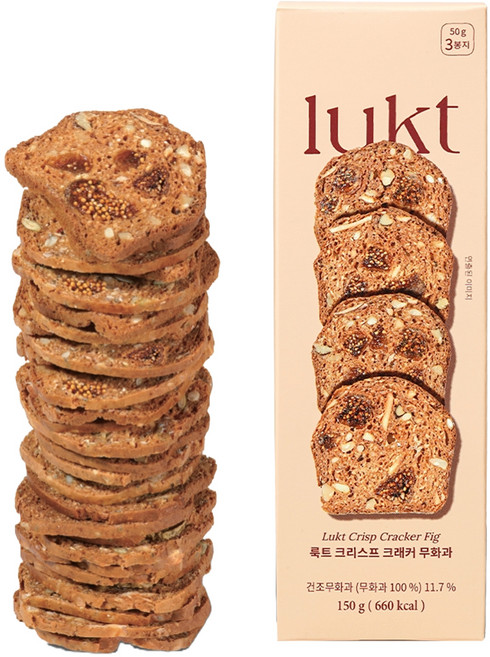 룩트 우리밀통밀 크리스프 크래커 무화과, 1개, 150g