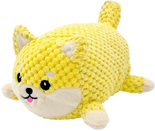 둥둥펫 반려동물 뚱뚱 시바견 대형 애착인형, 옐로우, 1개