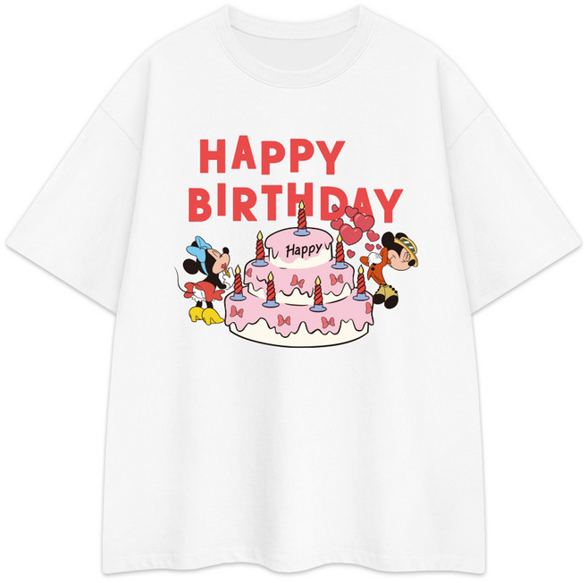 Little rabbit 男款透氣家庭D生日快樂短袖T恤
