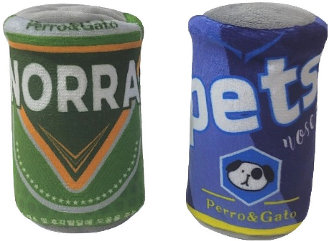 페로가토 강아지 캔맥주 노즈토이 장난감 2종 세트, NORRA, PETS, 1세트