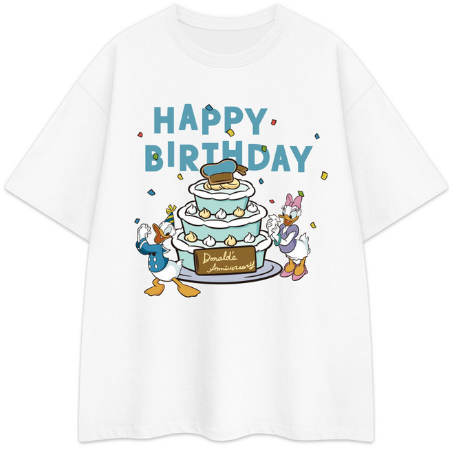 Little rabbit 女款 親子裝 D 生日快樂 短袖T恤