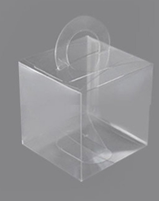 중앙패키지 손잡이 선물 답례박스 5호 9 x 9 x 10 cm, 투명, 10개