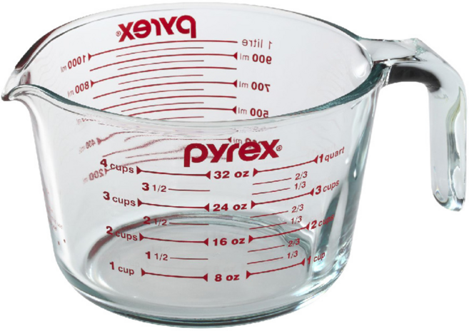 Corelle Brands 康寧餐具 Pyrex 單耳量杯, 透明色, 1L, 1個
