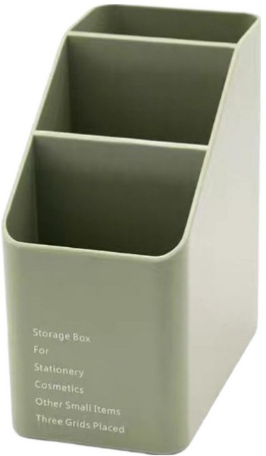 천스마켓 다용도 사각 3단 연필꽂이, 그린, 1개