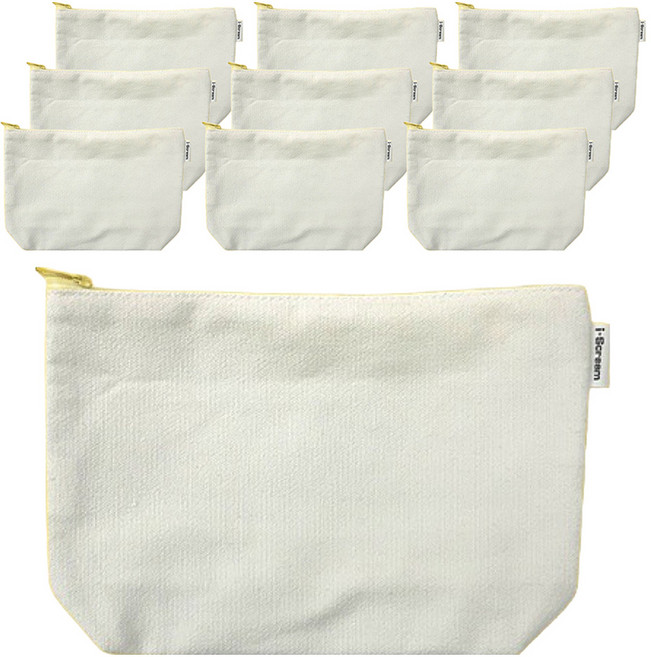 아이스크림미디어 민화샵 패브릭아트 파우치, 무지, 10개