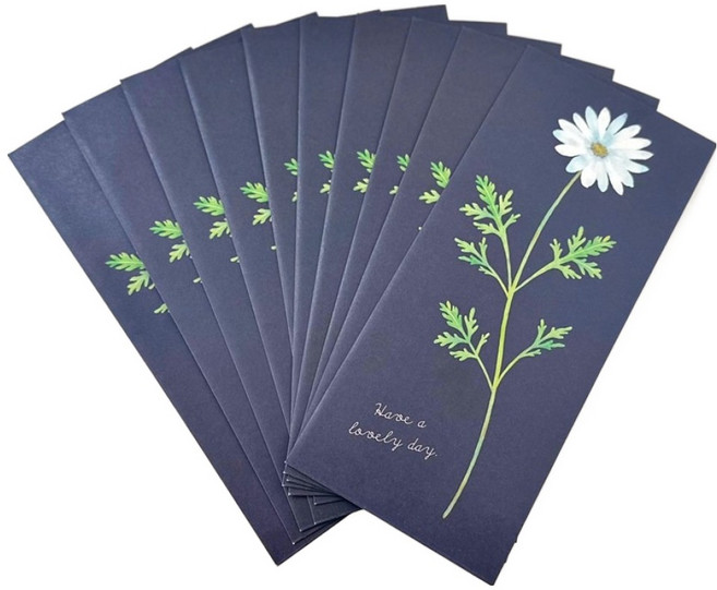 리리월드 일본 수입 예쁜 꽃 용돈 봉투, 네이비 국화