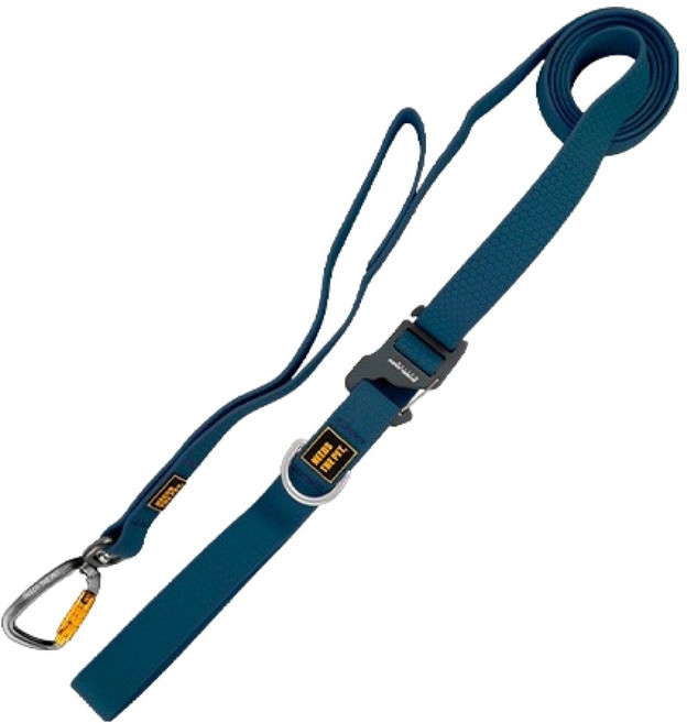 니즈더펫 강아지 인터라켄 방수 그립 리드줄, 네이비, 1개