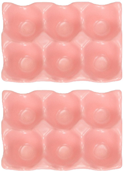 구디푸디 미뇽 드 세라믹 에그 트레이, 피치 블로썸, 2개