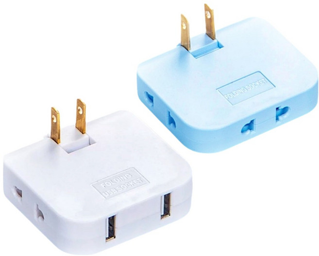 라이프업 트레블링 110V 220V 변환 2500W 멀티어댑터 3구 USB형 + 일반형 랜덤발송 세트, 1개