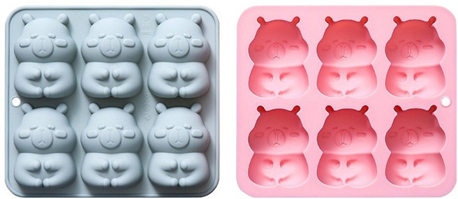 이홈베이킹 카피바라 실리콘몰드 6구, 랜덤발송, 1개