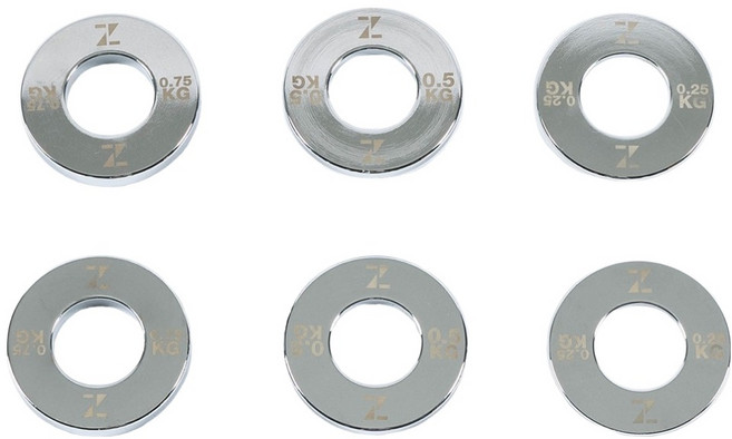 ZERO TO HERO 超輕量 低重量 槓片 3種 x 2p 組, 鉻色, 1套