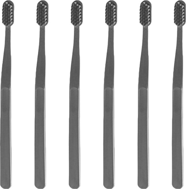 생활도감 칫솔 그레이, 6개입, 1개