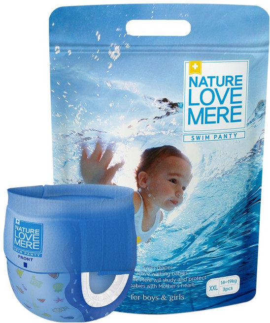 네이쳐러브메레 수영장 팬티형 기저귀 남여공용, 점보형(2XL), 3매
