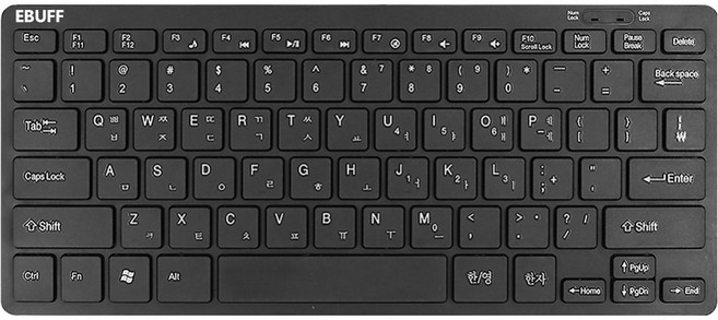 이버프 미니 유선 텐키리스 키보드, 블랙, MINI-K110, 제조사축