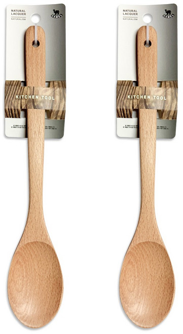 영수산업카멜 너도밤나무 볶음스푼 중, 원목, 2개