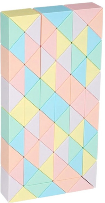 퍼줌 마카롱 스네이크 퍼즐 시리즈 일반큐브 72p, 혼합색상, 1개