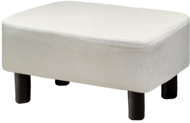 하늬통상 가죽 발받침대 낮은의자, 아이보리