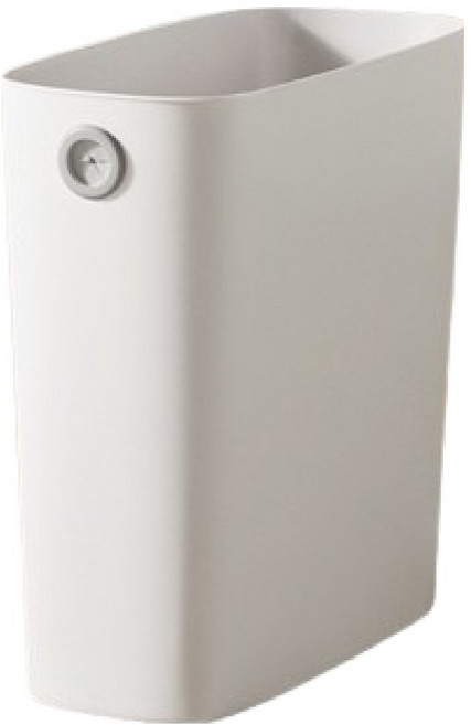 그린허그 봉투 고정 오픈형 슬림 휴지통, 화이트