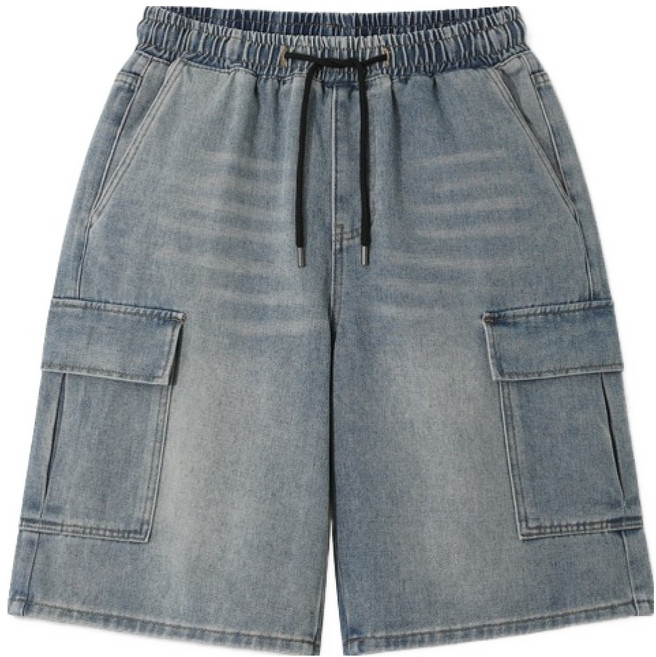 엠엔씨 남녀공용 와이드핏 카고 청반바지 MDSP282BJ