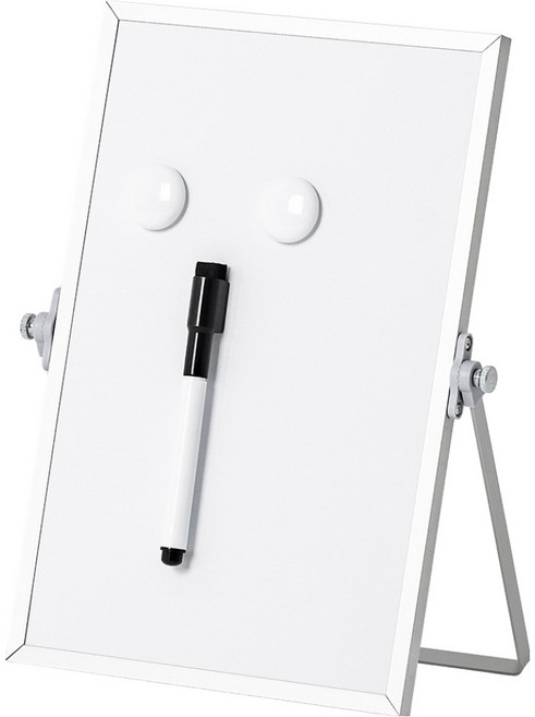 카피어랜드 스탠드형 양면 화이트 메모보드 M14 + 보드마카 + 자석 2p 세트, 알루미늄