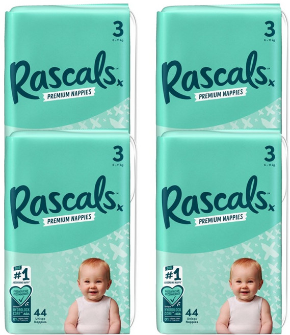 라스칼프렌즈 프리미엄 밴드형 기저귀, 176매, 3단계