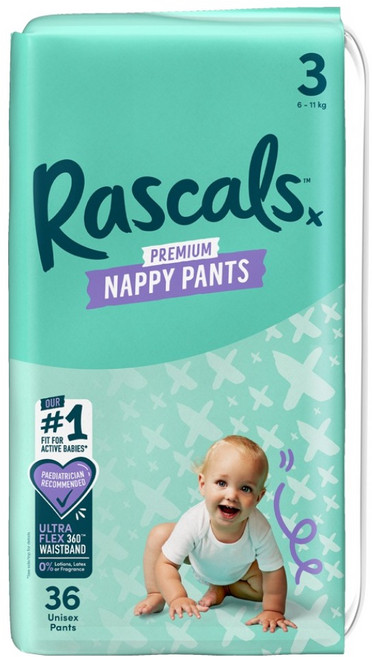 라스칼프렌즈 프리미엄 팬티형 기저귀 남여공용, 3단계, 36매