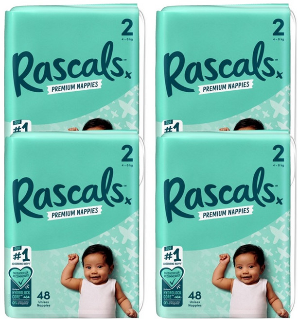 라스칼프렌즈 프리미엄 밴드형 기저귀, 192매, 2단계