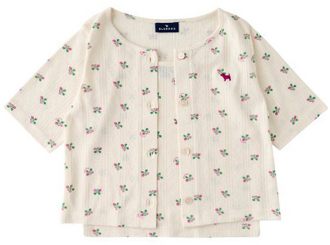 블루독 여아용 플라워 가디건 세트