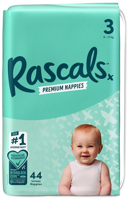 라스칼프렌즈 프리미엄 밴드형 기저귀, 44매, 3단계