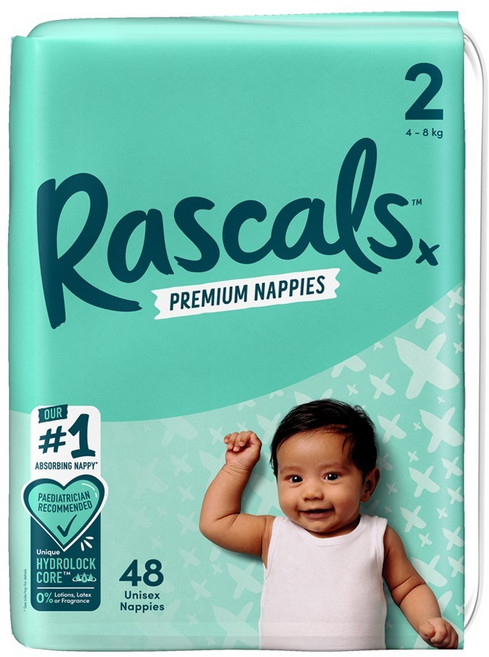 라스칼프렌즈 프리미엄 밴드형 기저귀, 48매, 2단계