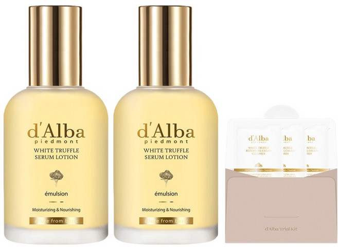달바 화이트 트러플 모이스처라이징 세럼 로션, 100ml, 2개