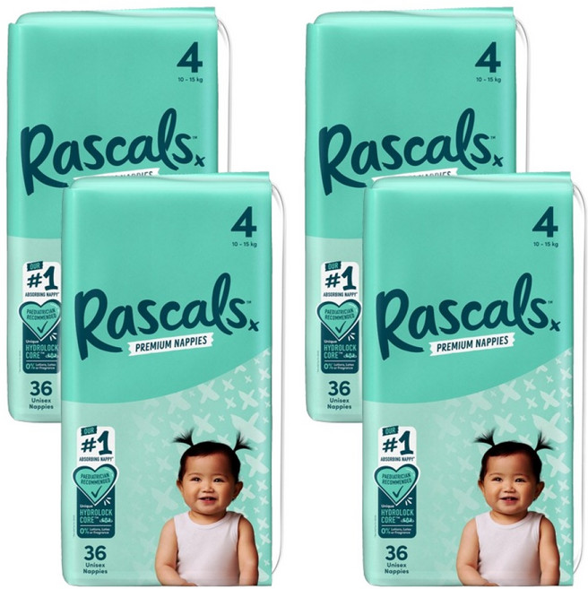 라스칼프렌즈 프리미엄 밴드형 기저귀, 144매, 4단계