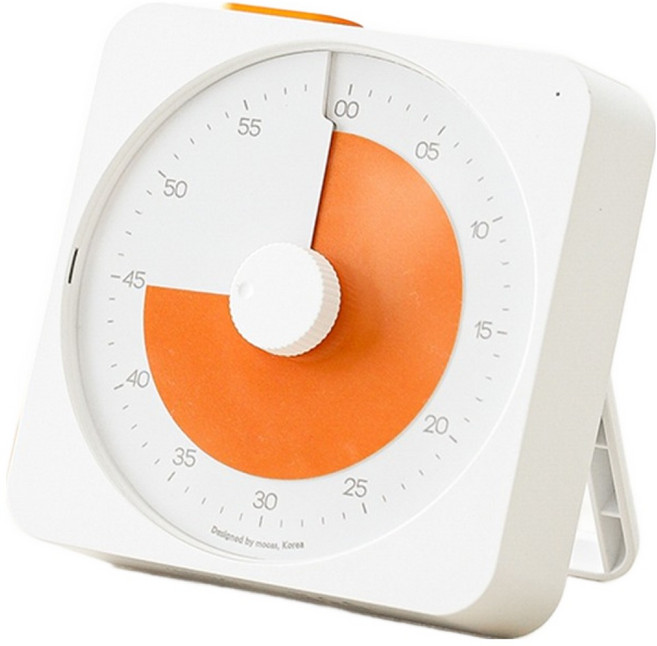 무아스 아날로그 집중 무소음 타이머, 오렌지계열, 1개