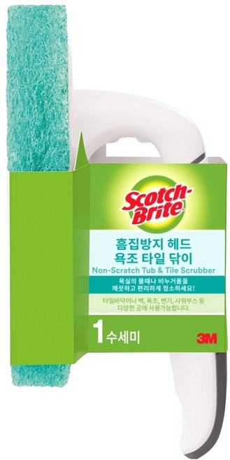 스카치브라이트 쓰리엠 흠집방지 헤드 욕조타일 닦이, 그레이, 1개