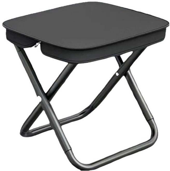 초경량 파우치형 휴대용 접이식 레저 의자 대형, 블랙, 1개