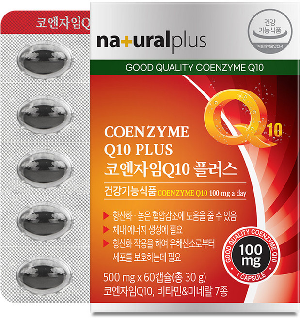 내츄럴플러스 코엔자임Q10 플러스, 60정, 1개