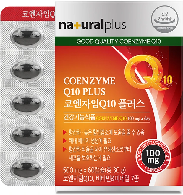 내츄럴플러스 코엔자임Q10 플러스, 60정, 1개 - 쿠팡