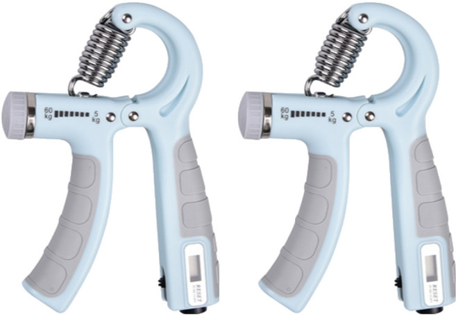 LEADER X Mellow Morandi 可調節智能計數握力器 5~60kg, 藍色, 2個