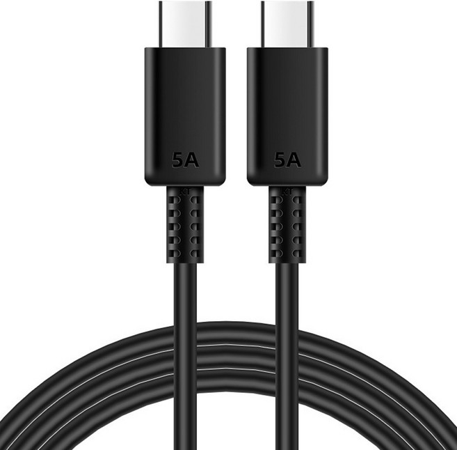 바라보고 C타입-C타입 갤럭시 5A 초고속 PD 충전케이블 45W, 블랙, 1개, 150cm